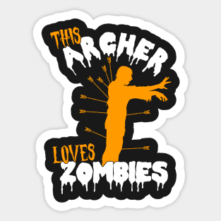 This Archer Loves Zombies - Archer Costume Halloween graphic Sticker